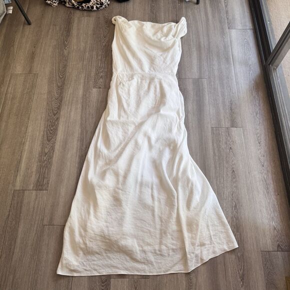 NWT BAYSE Brand Octavia White Maxi Dress Greek Goddess Sleeveless Sz M $140 - Picture 10 of 13